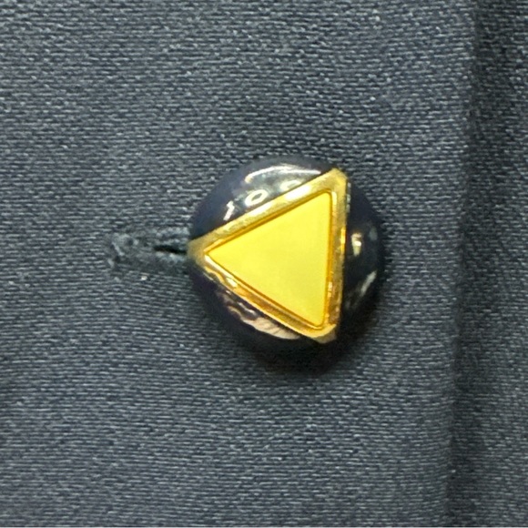 NWT Danny & Nicole Vintage Jacket Size 12 Navy Blue & Cream Shoulder Pads - Picture 9 of 9